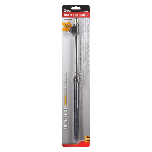 31 Incorporated® - X-tra Seal™ 10 to 150 psi Black Pencil Straight On Dual Foot Tire Pressure Gauge