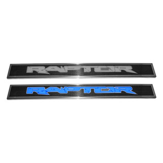 ACC® - Illuminated Polished/Carbon Fiber Front Door Sills with Raptor Logo
