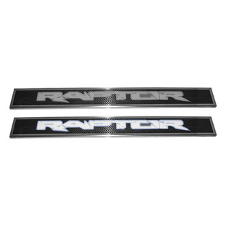ACC® - Illuminated Polished/Carbon Fiber Front Door Sills with Raptor Logo