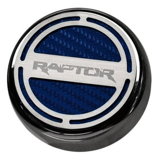 ACC® - Chrome Blue Carbon Fiber Cap Cover Set with Raptor Logo