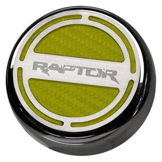 ACC® - Chrome Yellow Carbon Fiber Cap Cover Set with Raptor Logo