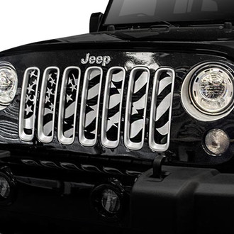 ACC® - 1-Pc Star Spangled Style Satin CNC Machined Main Grille