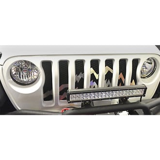 ACC® - 1-Pc Mountain Peaks Style Brushed Laser Cut Main Grille