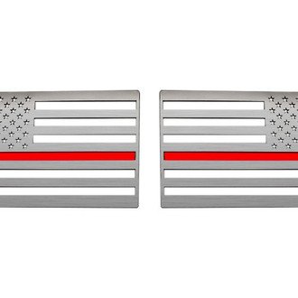 ACC® - "American Flag" Brushed Driver Side Emblem