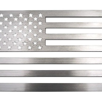 ACC® - "American Flag" Brushed Driver and Passenger Side Emblems