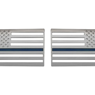 ACC® - "American Flag" Brushed Driver and Passenger Side Emblems