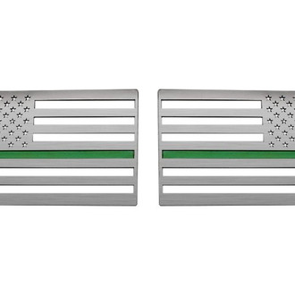 ACC® - "American Flag" Brushed Driver and Passenger Side Emblems