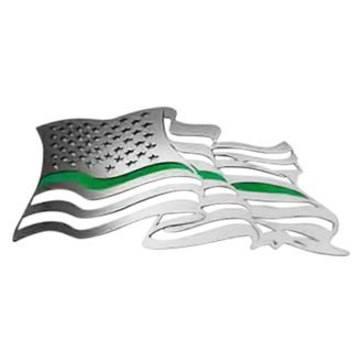 ACC® - Flowing American Flag Polished Driver Side Emblem