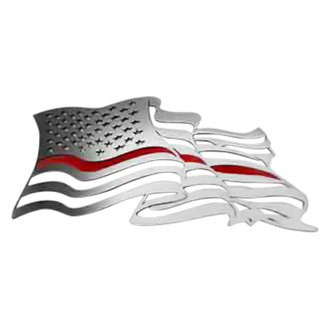 ACC® - Flowing American Flag Brushed Driver Side Emblem