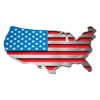 ACC® - "USA Map Flag" Polished Emblem