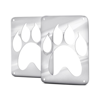 ACC® - Paw Print Style Brushed Tail Light Covers