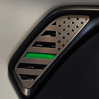 ACC® - Brushed Side Vent Accents Flag