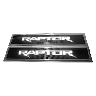 ACC® - Illuminated Polished/Carbon Fiber Front Door Sills with Raptor Logo