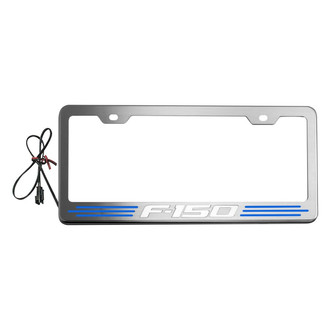 ACC® - Brushed License Plate Frame with F-150 Logo and Illuminated Inlay