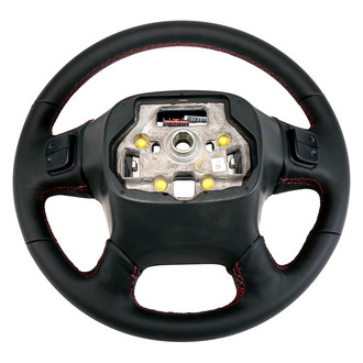 ACDelco® - 4-Spoke Standard Black Leather Wrapped Steering Wheel Assembly