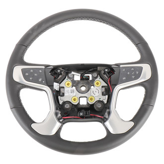 ACDelco® - 4-Spoke Standard Black Leather Wrapped Steering Wheel Assembly
