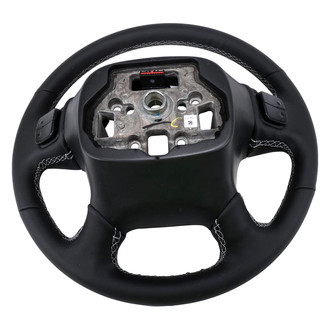 ACDelco® - 4-Spoke Standard Black Leather Wrapped Steering Wheel
