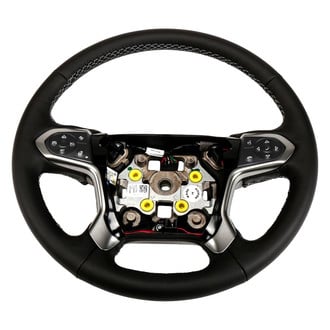 ACDelco® - 4-Spoke Standard Black Leather Wrapped Steering Wheel