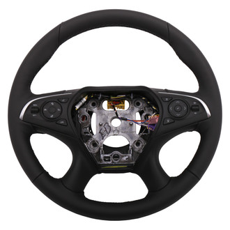 ACDelco® - 4-Spoke Standard Black Leather Wrapped Steering Wheel