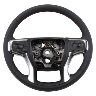 ACDelco® - 4-Spoke Standard Black Leather Wrapped Steering Wheel