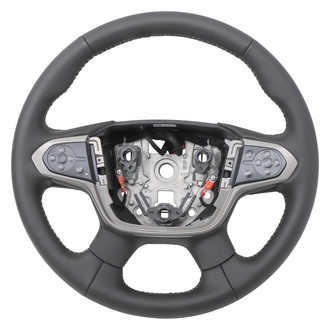 ACDelco® - 4-Spoke Standard Jet Black Leather Wrapped Steering Wheel