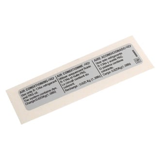 ACDelco® 95969609 - Air Conditioning Refrigerant Charge Label