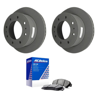 ACDelco® - GM Genuine Parts™ Plain Rear Brake Kit with Semi-Metallic Pads