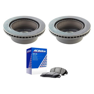 ACDelco® - GM Genuine Parts™ Plain Rear Brake Kit with Semi-Metallic Pads