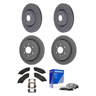 ACDelco® - GM Genuine Parts™ Plain Front and Rear Brake Kit with Semi-Metallic Pads