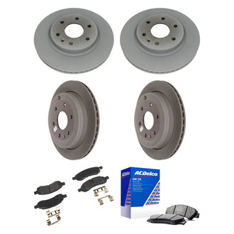 ACDelco® - GM Genuine Parts™ Plain Front and Rear Brake Kit with Semi-Metallic Pads