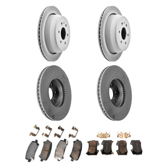 ACDelco® - GM Genuine Parts™ Plain Front and Rear Brake Kit with Semi-Metallic Pads