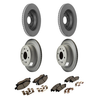 ACDelco® - GM Genuine Parts™ Plain Front and Rear Brake Kit with Semi-Metallic Pads