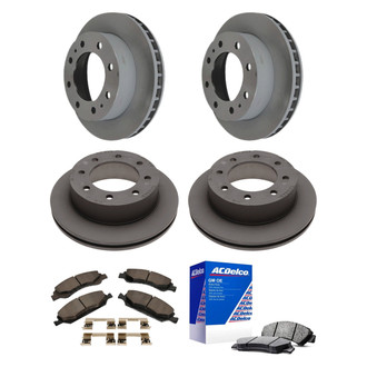 ACDelco® - GM Genuine Parts™ Plain Front and Rear Brake Kit with Semi-Metallic Pads
