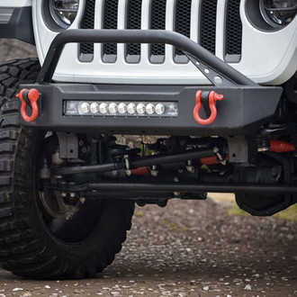 ACE Engineering® - Pro Series Stubby Black Front HD Bumper with Hoop