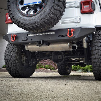 ACE Engineering® - Halfback Full Width Black Rear HD Bumper