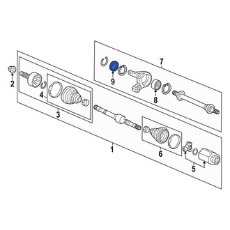Acura OE - CV Axle Shaft Carrier Bearing Seal