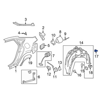 Acura OE - Quarter Panel Splash Shield Grommet