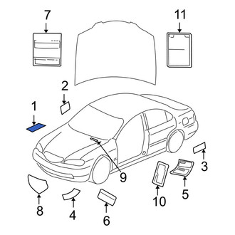 Acura OE - A/C System Information Label