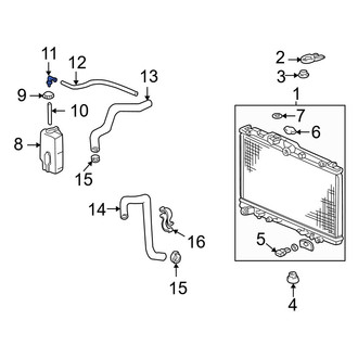 Acura OE - Engine Coolant Reservoir Hose Adapter