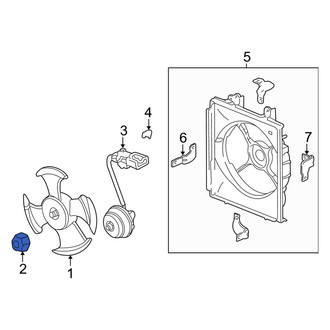 Acura OE - A/C Condenser Fan Blade Nut
