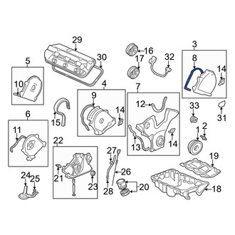 Acura OE - Engine Timing Cover Gasket