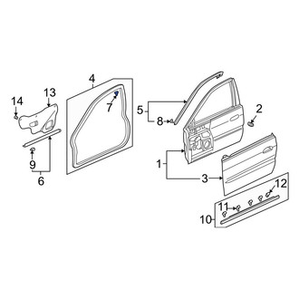 Acura OE - Lower Door Seal Clip