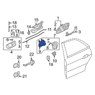 Acura OE - Front Left Door Lock Actuator Motor