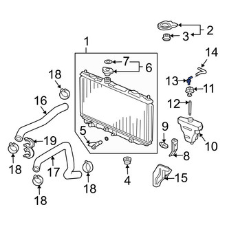 Acura OE - Engine Coolant Reservoir Hose Adapter