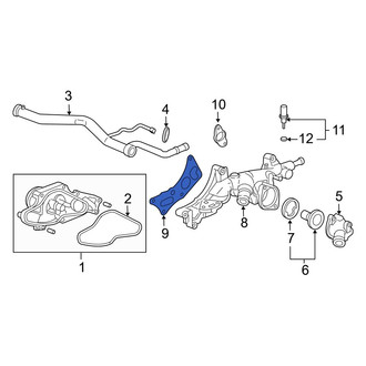 Acura OE - Front Engine Coolant Water Inlet Gasket