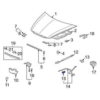 Acura OE - Hood Release Cable Clip