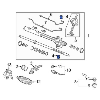 Acura OE - Front Left Rack and Pinion Mount Bushing