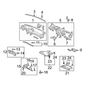 Acura OE - Rear Console Trim Panel Clip