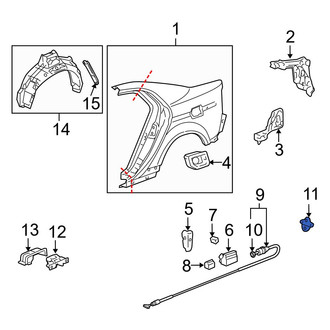 Acura OE - Hood Release Cable Clip