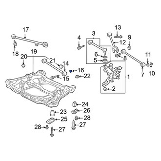 Acura OE - Rear Lower Suspension Control Arm Nut